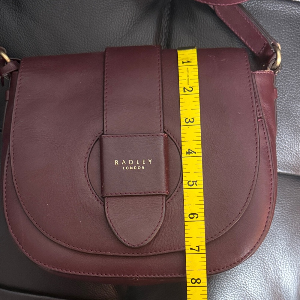 RADLEY LONDON Burgundy Leather Saddle Crossbody Bag (REHAB) - Picture 13 of 16